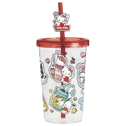 Hello Kitty and Friends Trinkbecher mit Strohhalm American Diner Version Produktfoto