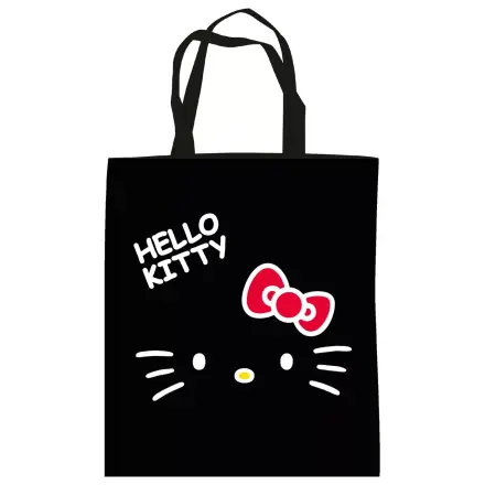 Hello Kitty Black Canvas Tasche, Einkaufstasche 44 cm Produktfoto