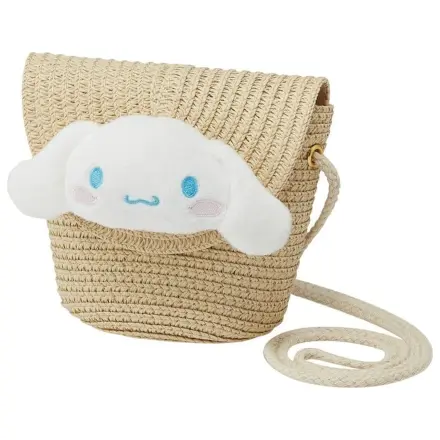 Hello Kitty Cinnamoroll Stroh Umhängetasche mit Trinkhalm 13.8x13cm Produktfoto