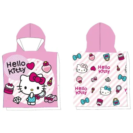 Hello Kitty Fashion Strandtuch Poncho 50x100 cm Produktfoto