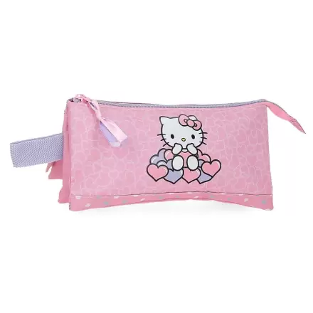 Hello Kitty Hearts & Dots dreifaches Federmäppchen Produktfoto