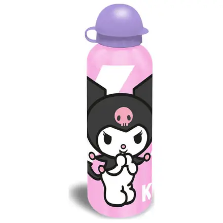 Hello Kitty Kuromi Pink Aluminium Trinkflasche mit Verschluss 500 ml Produktfoto