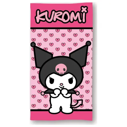 Hello Kitty Kuromi Pink Badetuch, Strandtuch Produktfoto