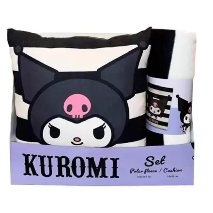 Hello Kitty Kuromi Polardecke + Kissen Set Produktfoto