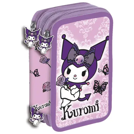 Hello Kitty Kuromi Purple Dreifach Federmappe Produktfoto