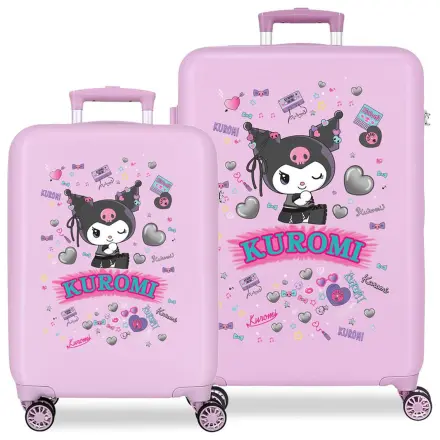 Hello Kitty Kuromi Retropop ABS 2-teiliges Rollkoffer-Set 55/65cm Produktfoto