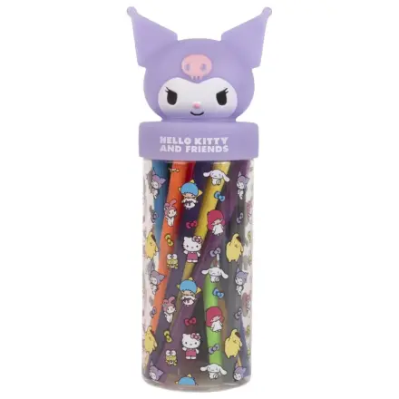 Hello Kitty Kuromi 18-teiliges Filzstift-Set im 3D-Halter Produktfoto