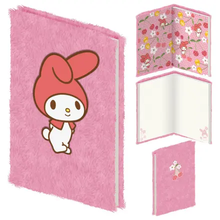 Hello Kitty My Melody A5 Plüsch Notizbuch Produktfoto