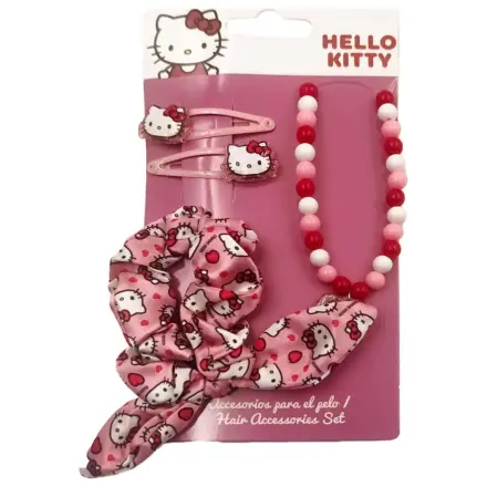 Hello Kitty Pink Halskette und Haaraccessoire Set Produktfoto