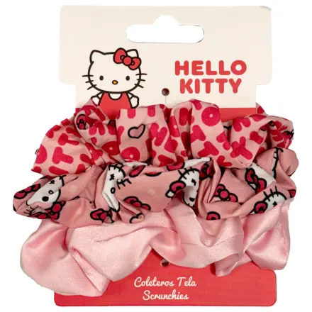Hello Kitty Scrunchie Haargummi Set 3-teilig Produktfoto