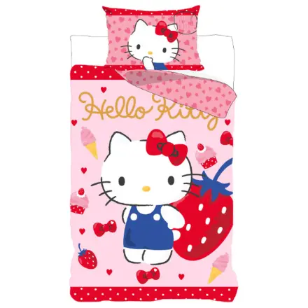Hello Kitty Strawberry Kinder Bettwäsche-Set Produktfoto