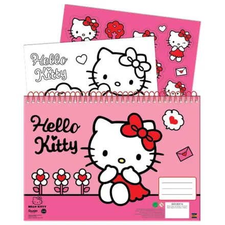 Hello Kitty Sweetheart A4 Spiral-Skizzenbuch 40 Blatt mit Aufklebern Produktfoto