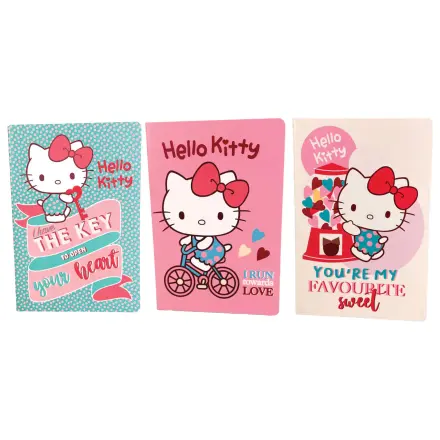 Hello Kitty Sweetheart A5 Notizbuch Set von 3 Produktfoto