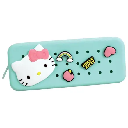 Hello Kitty Silikon-Federtasche mit Anstecknadeln Produktfoto