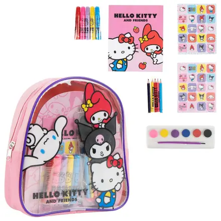 Hello Kitty Rucksack und Schreibwaren Set Produktfoto