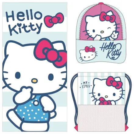 Hello Kitty Handtuch, Taschen und Mützen Set Produktfoto