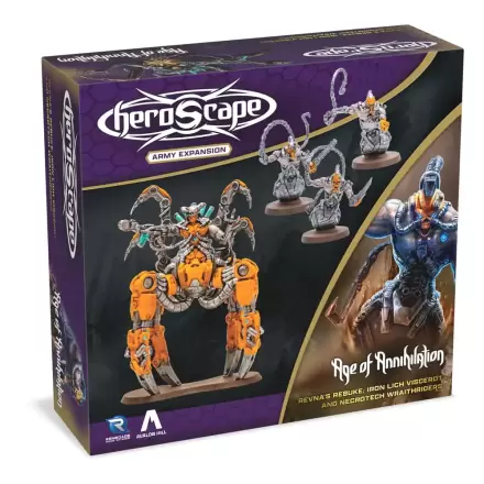 Heroscape Erweiterung Revna's Rebuke: Iron Lich Viscerot und Necrotech Wraithriders Armee English Version Produktfoto