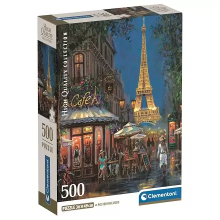 High Quality Night at the Eiffel Cafe Puzzle 500St Produktfoto