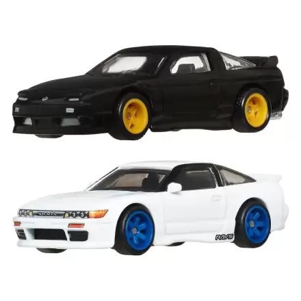 Hot Wheels Premium Car Culture Diecast Fahrzeug 2er-Pack 1/64 '96 Nissan 180SX Type X & Nissan SilEighty Produktfoto