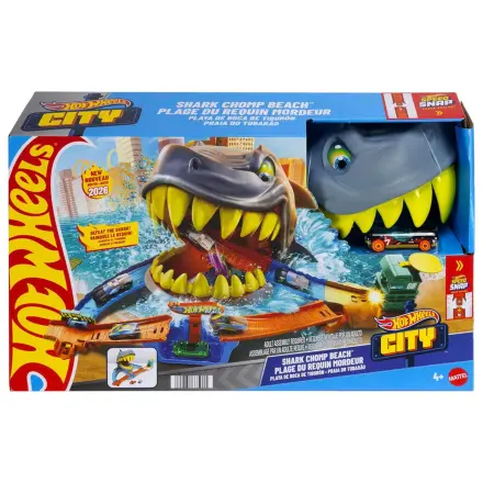 Hot Wheels City Shark Chomp Beach Spielset Produktfoto