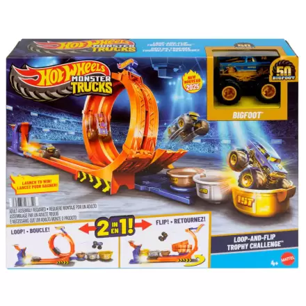 Hot Wheels Monster Trucks Loop and Flip Trophy Challenge Spielset termékfotója