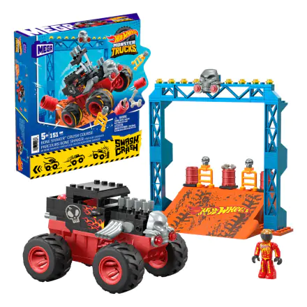 Hot Wheels Monster Trucks Mega Construx Bauset Bone Shaker Crush Course termékfotója