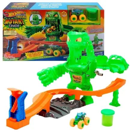 Hot Wheels Monster Trucks Mutant Chaos Monster Takedown Spielset Produktfoto