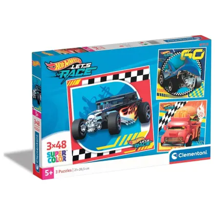 Hot Wheels Puzzle 3x48St Produktfoto