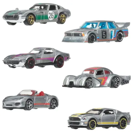 Hot Wheels Silver Series Die-Cast Fahrzeug 6er-Pack 1/64 ZAMAC Produktfoto