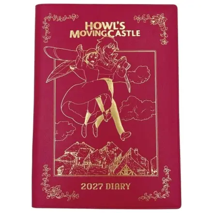 Howl's Moving Castle Tagebuch Hauru & Sophie rot gold Folie Produktfoto