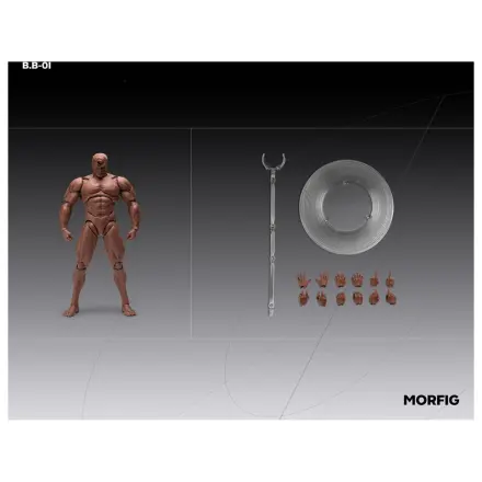 Inart Actionfigur 1/12 Blank männlicher Körper Schwarz 17 cm Produktfoto