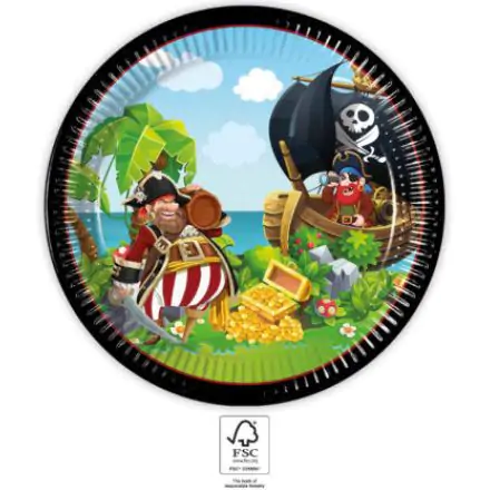 Island Pirates, Piraten Pappteller 8 Stück 23 cm FSC Produktfoto