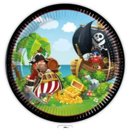 Island Pirates, Piraten Pappteller 8 Stück 23 cm FSC Produktfoto