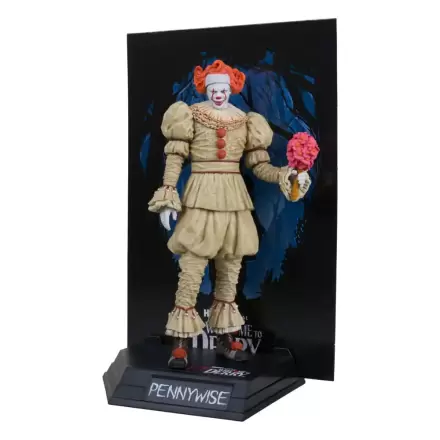 It: Welcome to Derry Movie Maniacs PVC Figur Pennywise (Flashback) (Gold Label) 16 cm Produktfoto