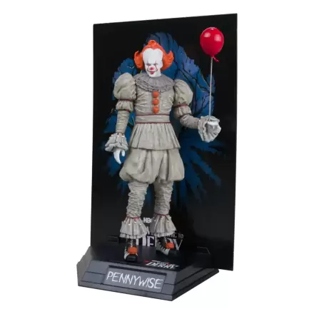 It: Welcome to Derry Movie Maniacs PVC Figur Pennywise (Gold Label) 16 cm Produktfoto