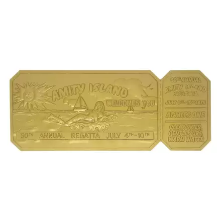 Jaws Replica 1/1 50. Jahrestag Regatta Ticket 24k Vergoldet Produktfoto