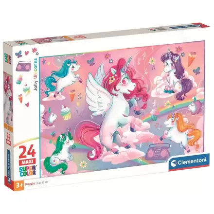 Jolly Unicorns maxi Puzzle 24St Produktfoto
