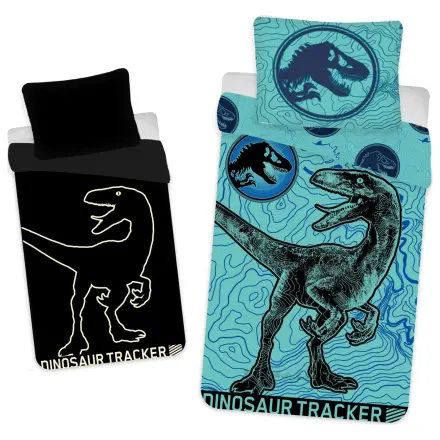 Jurassic World Dinosaur Tracker im Dunkeln leuchtender Bettbezug Produktfoto