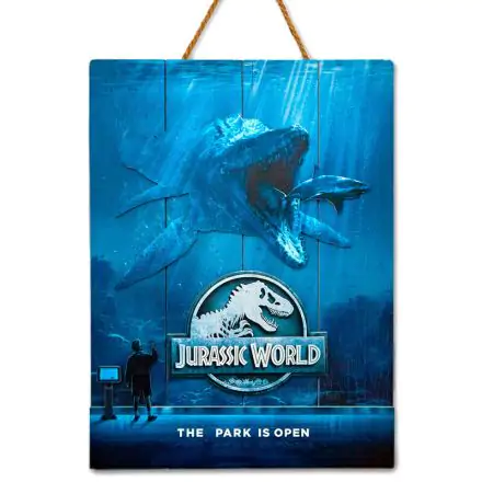 Jurassic World Mossasaurus Woodart 3D Print Holzschild Produktfoto