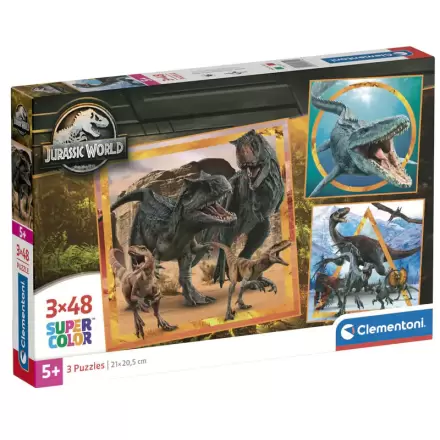 Jurassic World Puzzle 3x48St termékfotója