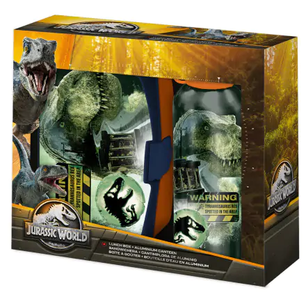 Jurassic World Lunchbox + aluminium Flasche Set 500ml Produktfoto