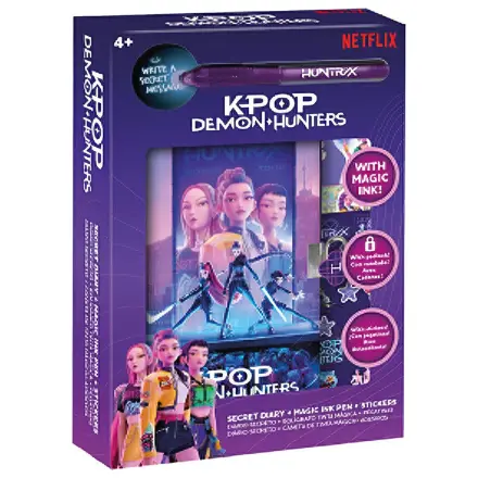 K-Pop Demon Hunters Tagebuch mit magischem Tinte Stift Set Produktfoto