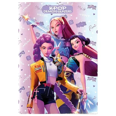 K-pop Demon Hunters liniertes A4 Notizbuch 50 Blatt Produktfoto