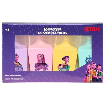 K-pop Demon Hunters Stars Mini-Textmarker-Set 4-teilig Produktfoto
