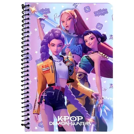 K-pop Demon Hunters Warrior Trio B/5 liniertes Spiralnotizbuch 70 Blatt Produktfoto