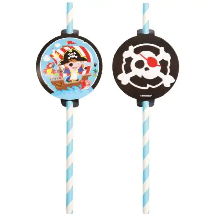 Pirate Papierstrohhalme, 8-teiliges Set Produktfoto
