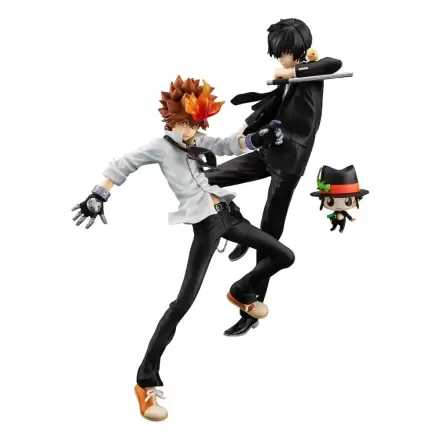 Katekyo Hitman Reborn! G.E.M. Series PVC Statue Tsunayoshi Sawada & Kyoya Hibari & Reborn Set 21 cm Produktfoto