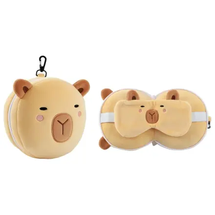 KAWAII Capybara Kissen mit Schlafmaske Produktfoto