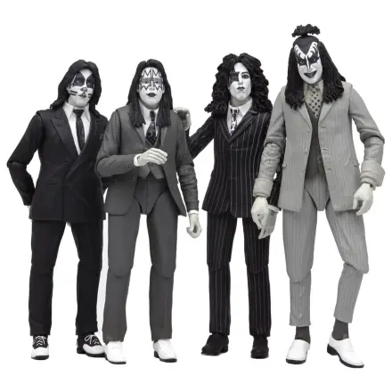 KISS Actionfiguren 4er-Pack Dressed to Kill Album Cover 18 cm Produktfoto