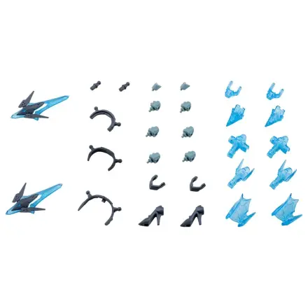 Kotobukiya M.S.G. Modell Bausatz Zubehör Set Mecha Supply 34 Holonic Headdress & Holonic High Heels Grey Ver. Produktfoto